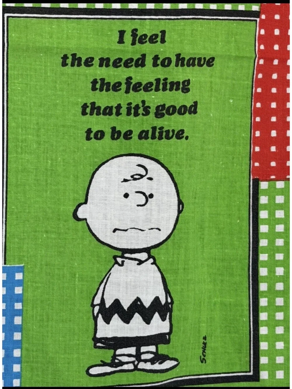 Vintage Sears Perma Prest Peanuts Twin Flat Sheet No Tag 66x96